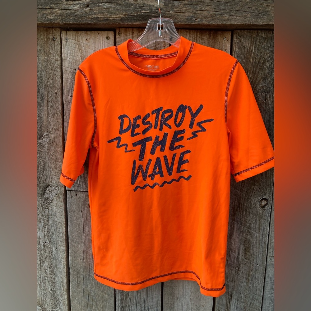 ORANGE Rashguard swim top by Cherokee XL 16-18 (boys)